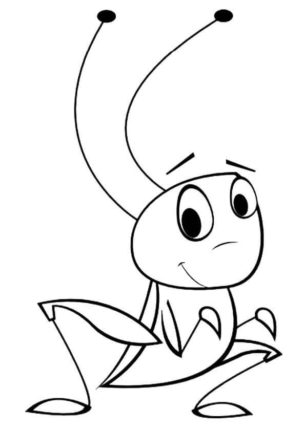 Dibujo de Bonita Hormiga para Colorear