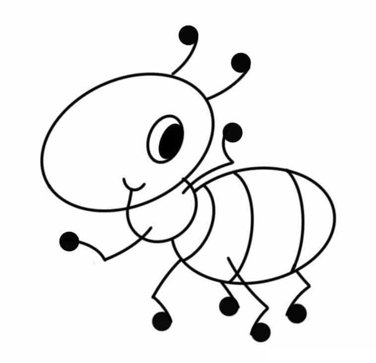 Dibujo de Gran Hormiga para Colorear