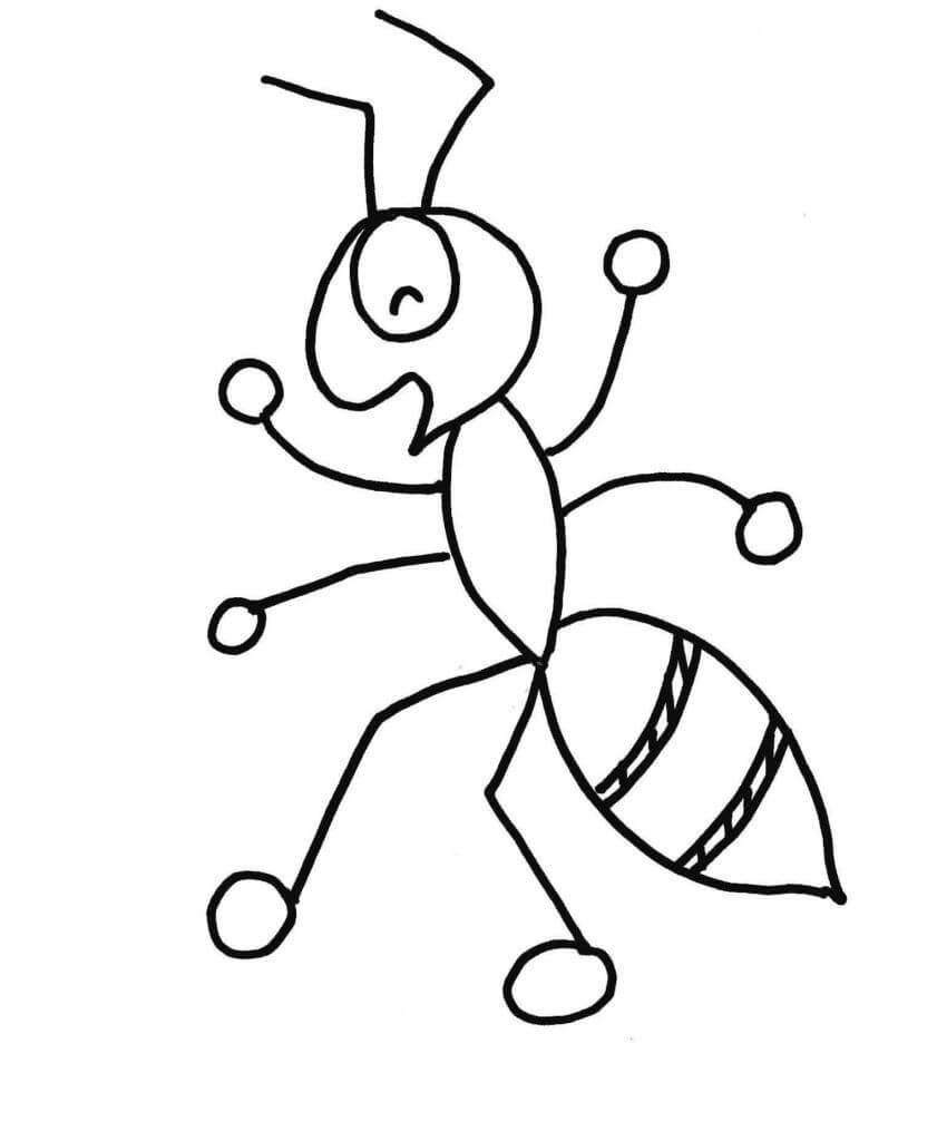 Dibujo de Hormiga de la Diversion para Colorear