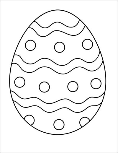 Dibujo de Basic Nueve Huevos de Pascua para Colorear