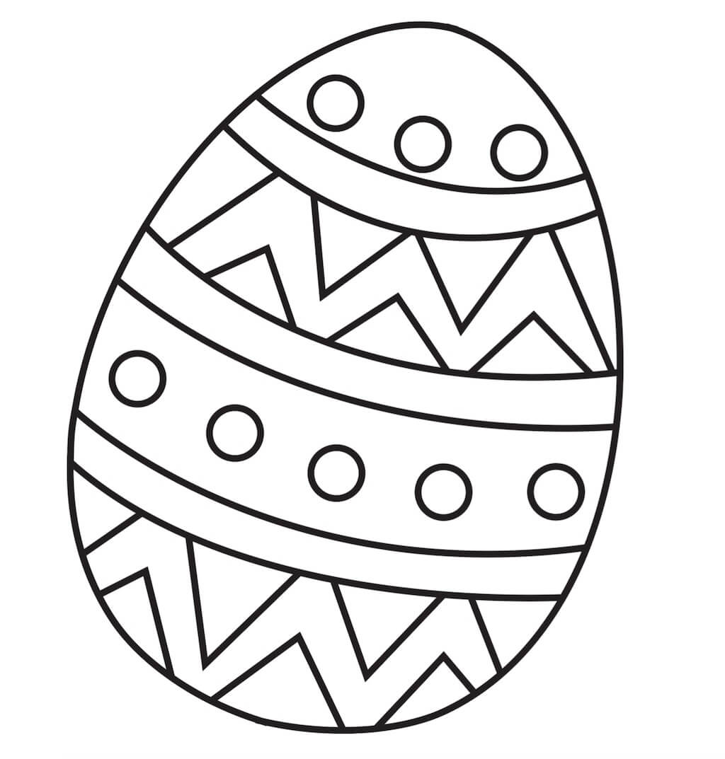 Dibujo de Bonito Huevo de Pascua para Colorear