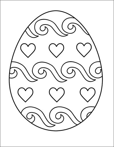 Dibujo de Bonitos Huevos de Pascua para Colorear