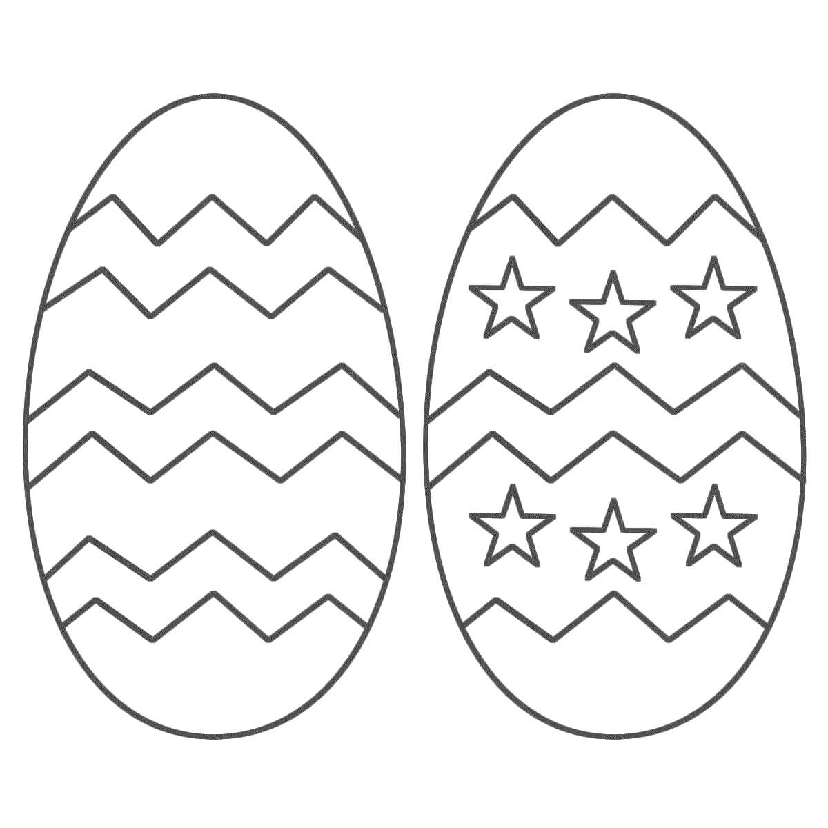 Dibujo de Dos Huevos de Pascua para Colorear