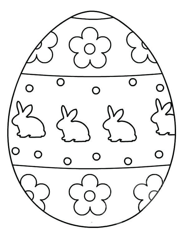 Dibujo de Gran Huevo de Pascua para Colorear