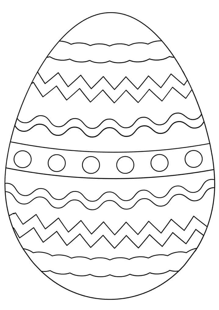 Dibujo de Huevo de Pascua Dulce para Colorear
