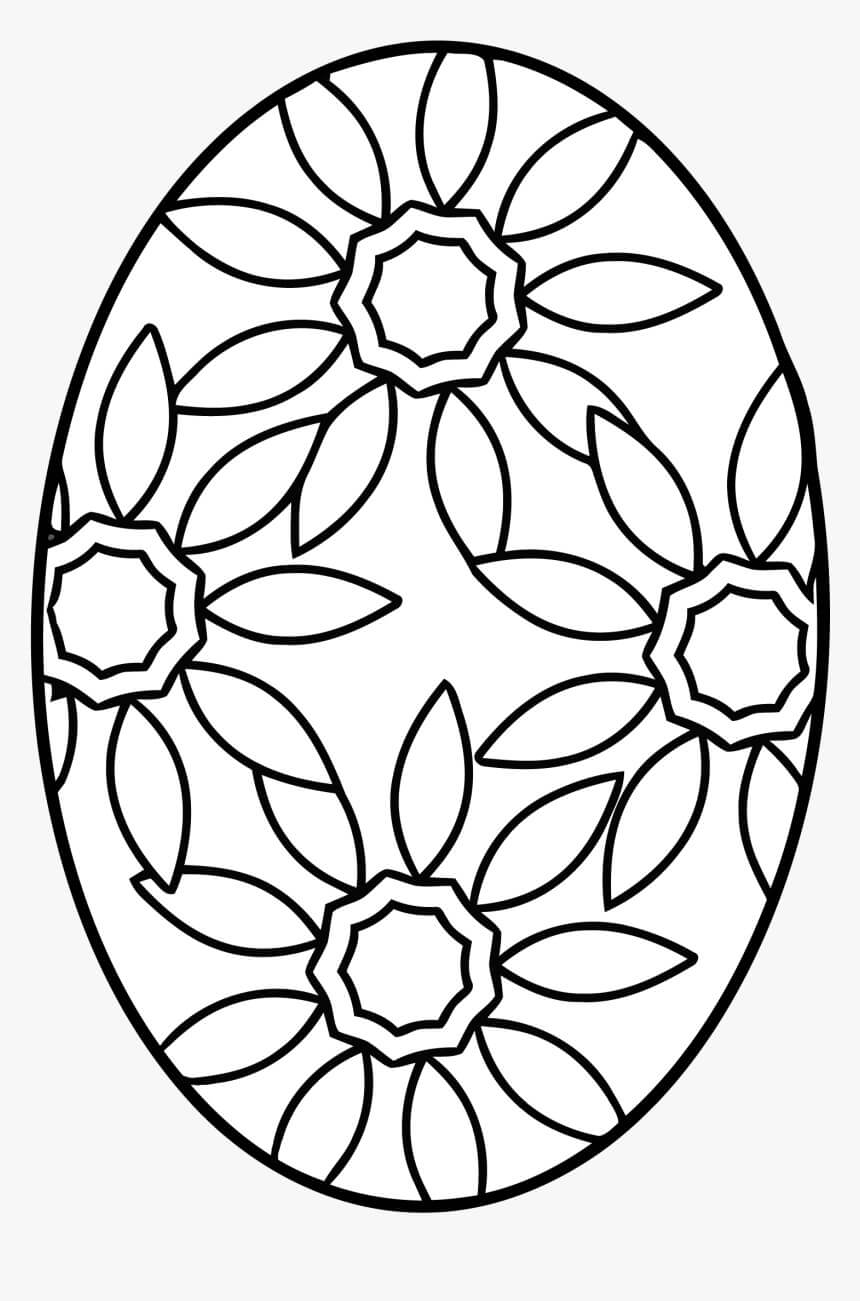 Dibujo de Huevo de Pascua Imprimible para Colorear