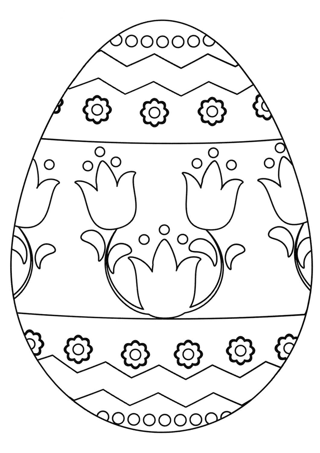 Dibujo de Huevo de Pascua Perfecto para Colorear