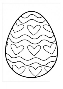 Dibujo de Huevos de Pascua Normales para Colorear