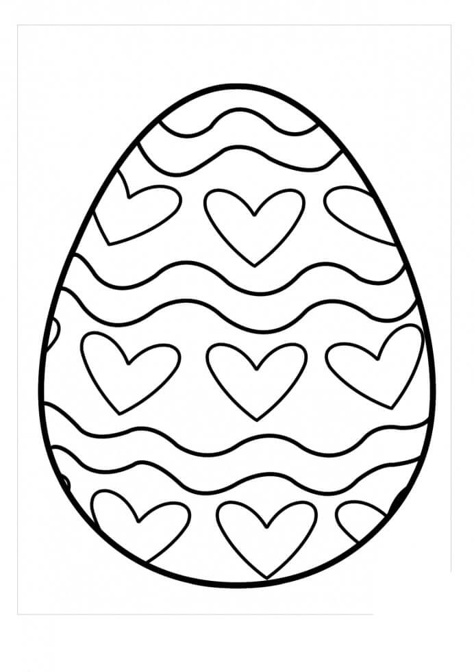 Dibujo de Huevos de Pascua Normales para Colorear