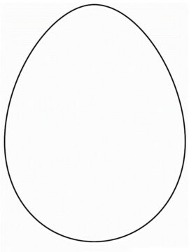 Dibujo de Huevo Simple para Colorear