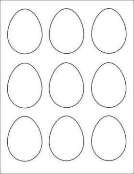 Dibujo de Nueve Huevos para Colorear