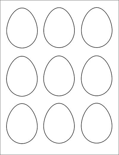 Dibujo de Nueve Huevos para Colorear