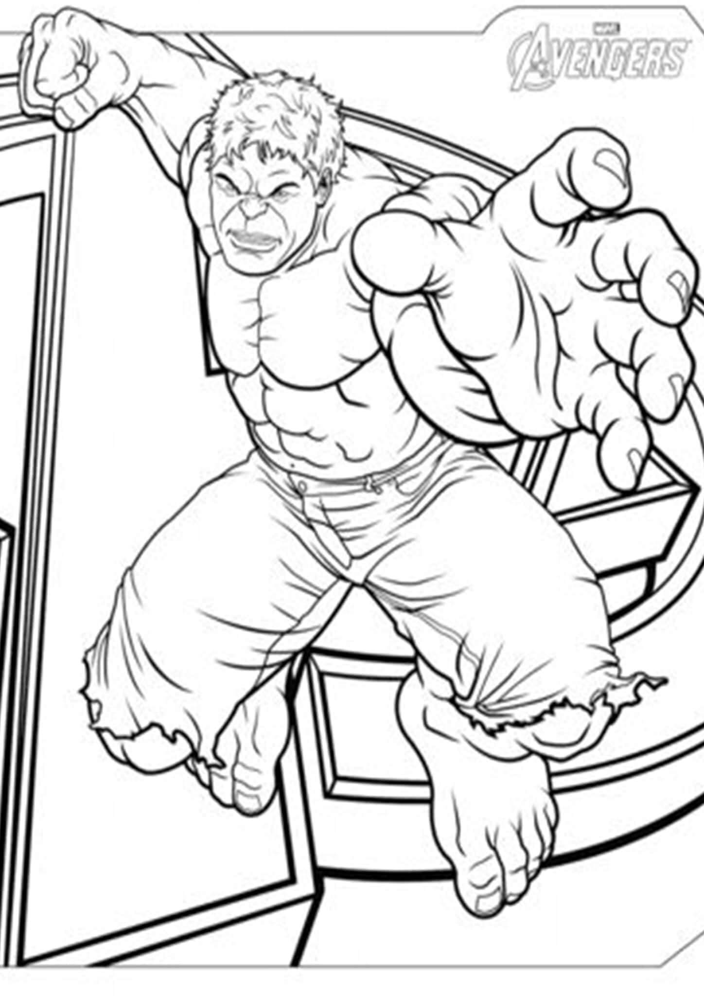 Dibujo de Attaque de Hulk para Colorear