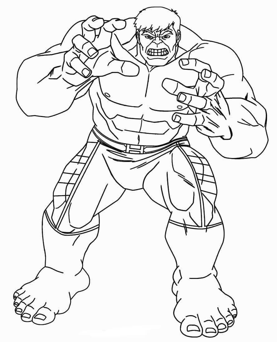 Dibujo de Hulk Normal para Colorear