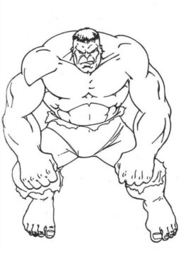 Dibujo de Hulk Simple para Colorear