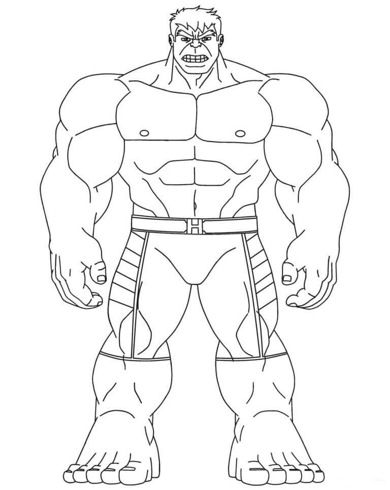Dibujo de Bastante Hulk para Colorear