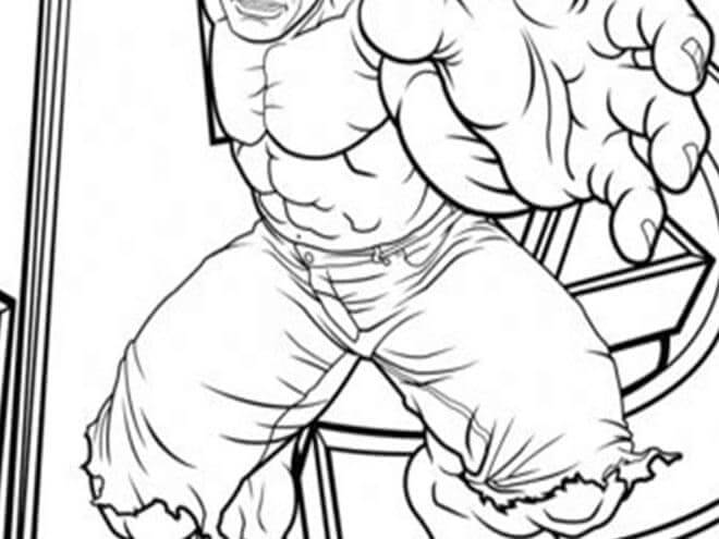 Dibujo de Cuerpo de Hulk para Colorear