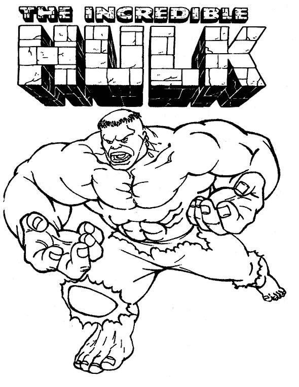 Dibujo de El Increible Hulk para Colorear