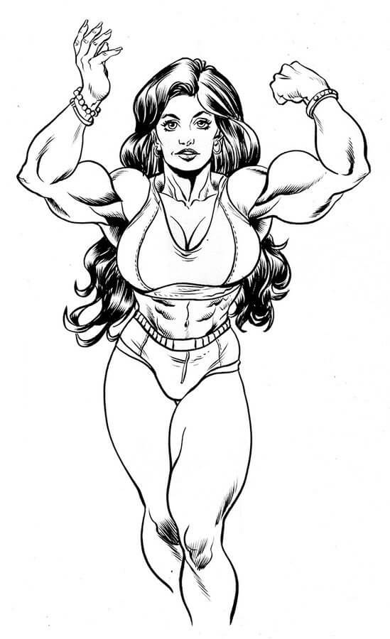 Dibujo de Ella Hulk para Colorear