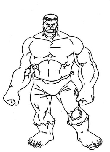 Dibujo de Estupido Hulk para Colorear