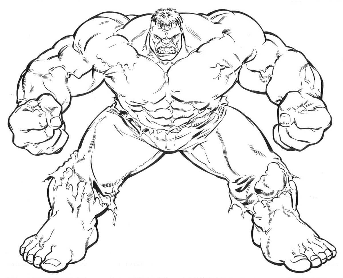 Dibujo de Fuerte Hulk para Colorear