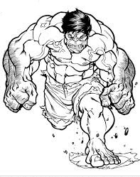 Dibujo de Hulk Corriendo para Colorear