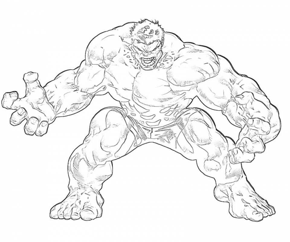 Dibujo de Hulk Duro para Colorear