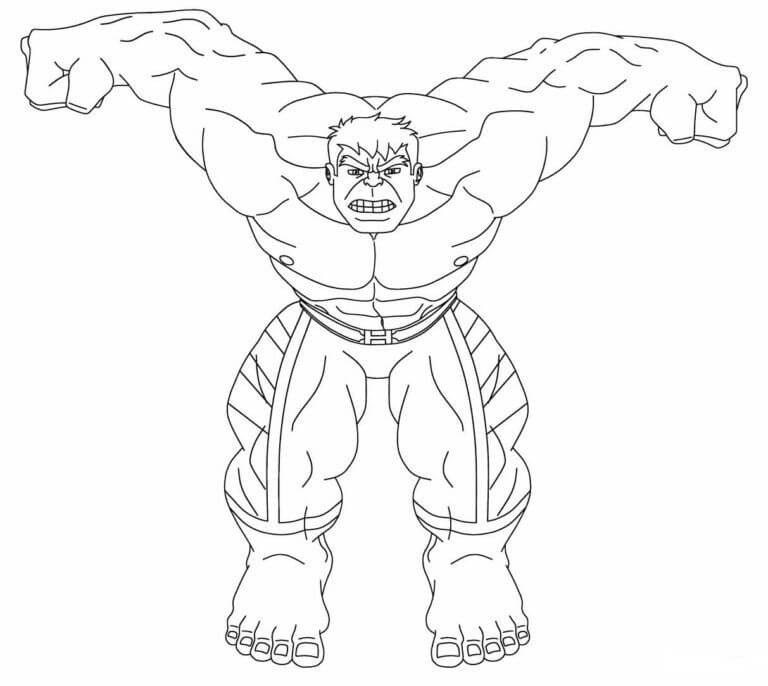 Dibujo de Hulk Guapo para Colorear