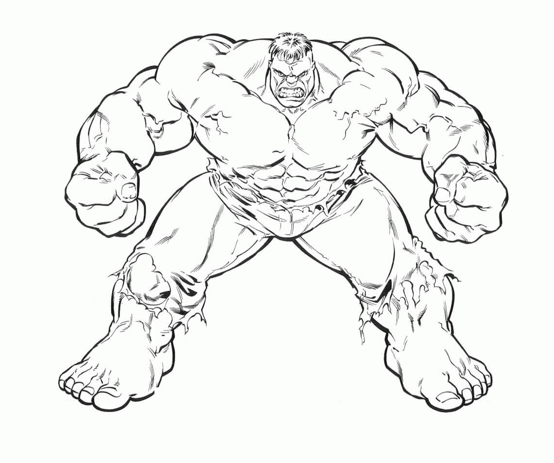 Dibujo de Hulk Rojo para Colorear