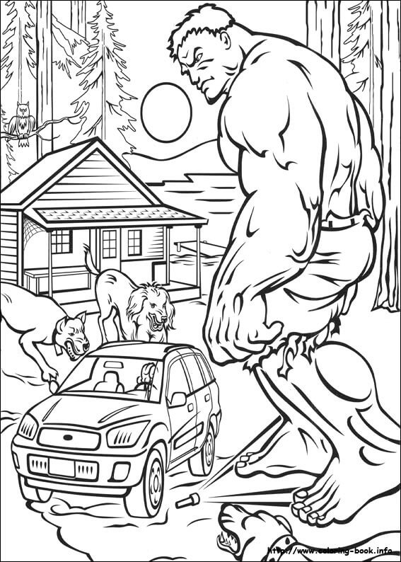 Dibujo de Hulk y la Casa para Colorear