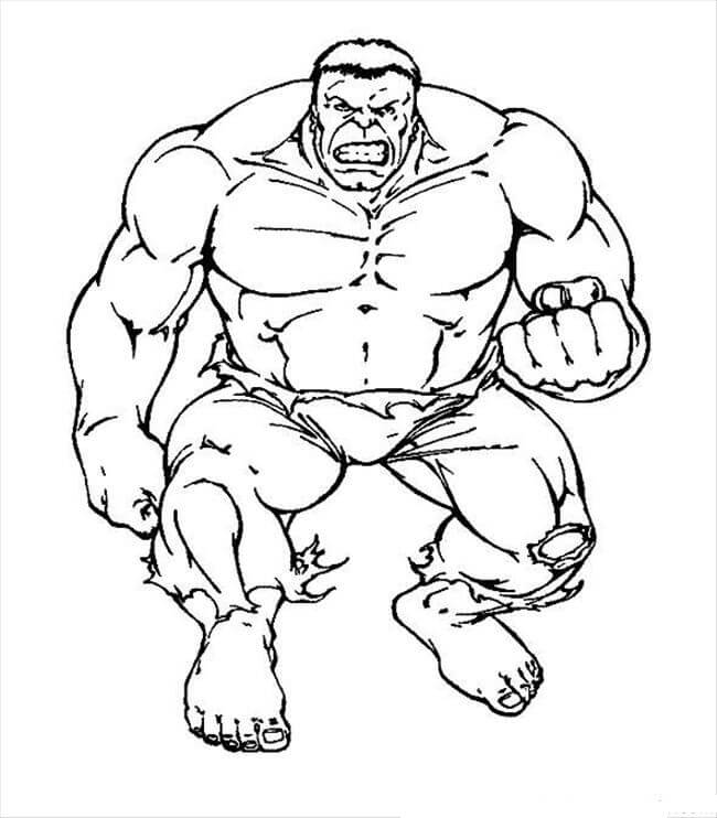 Dibujo de Impresionante Hulk para Colorear