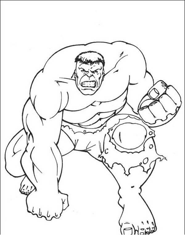 Dibujo de Pelea de Hulk para Colorear