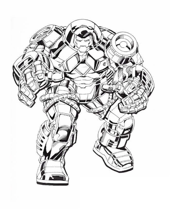 Dibujo de Animados de Hulkbuster para Colorear