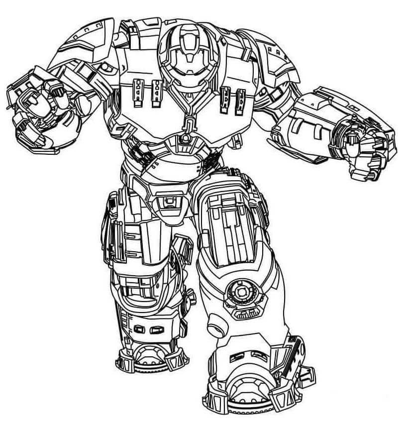 Dibujo de Genial Hulkbuster para Colorear