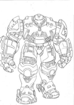 Dibujo de Impresionante Hulkbuster para Colorear
