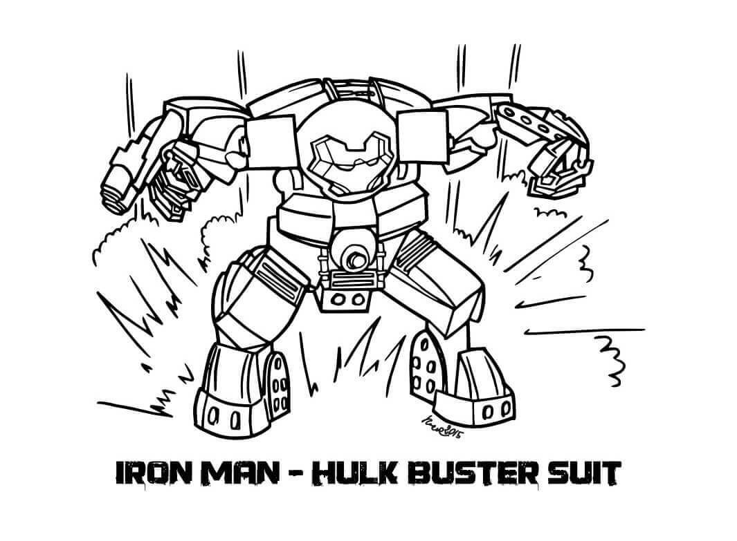 Dibujo de Lego Hulkbuster para Colorear