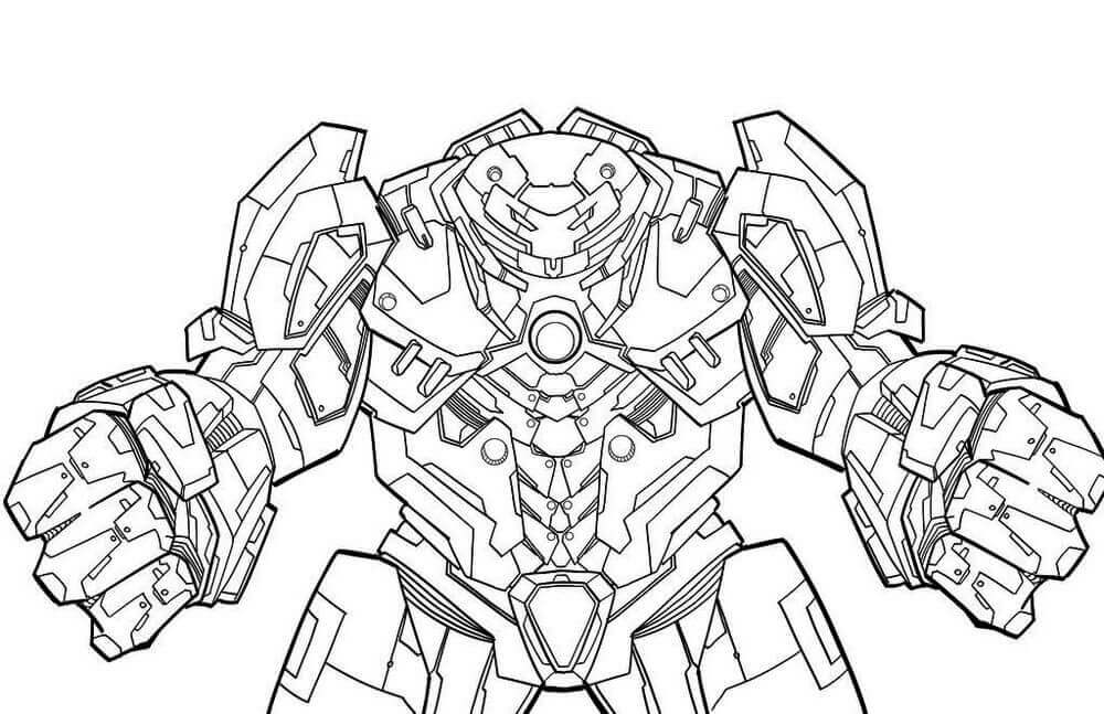 Dibujo de Traje de Hulkbuster para Colorear