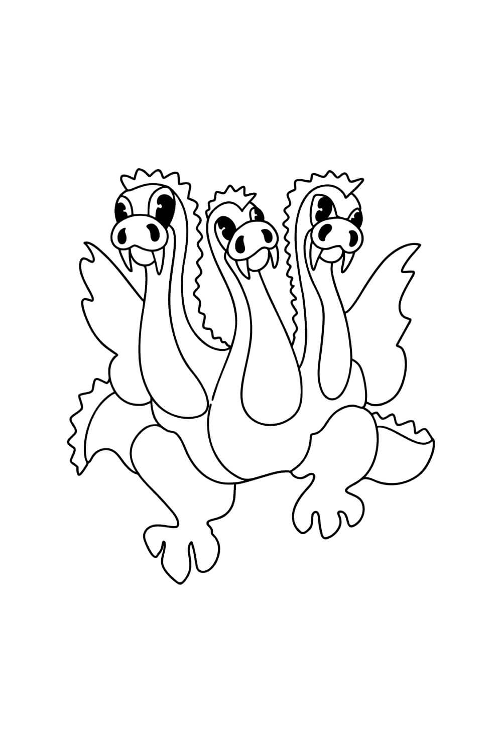Dibujo de Hidra Divertida para Colorear