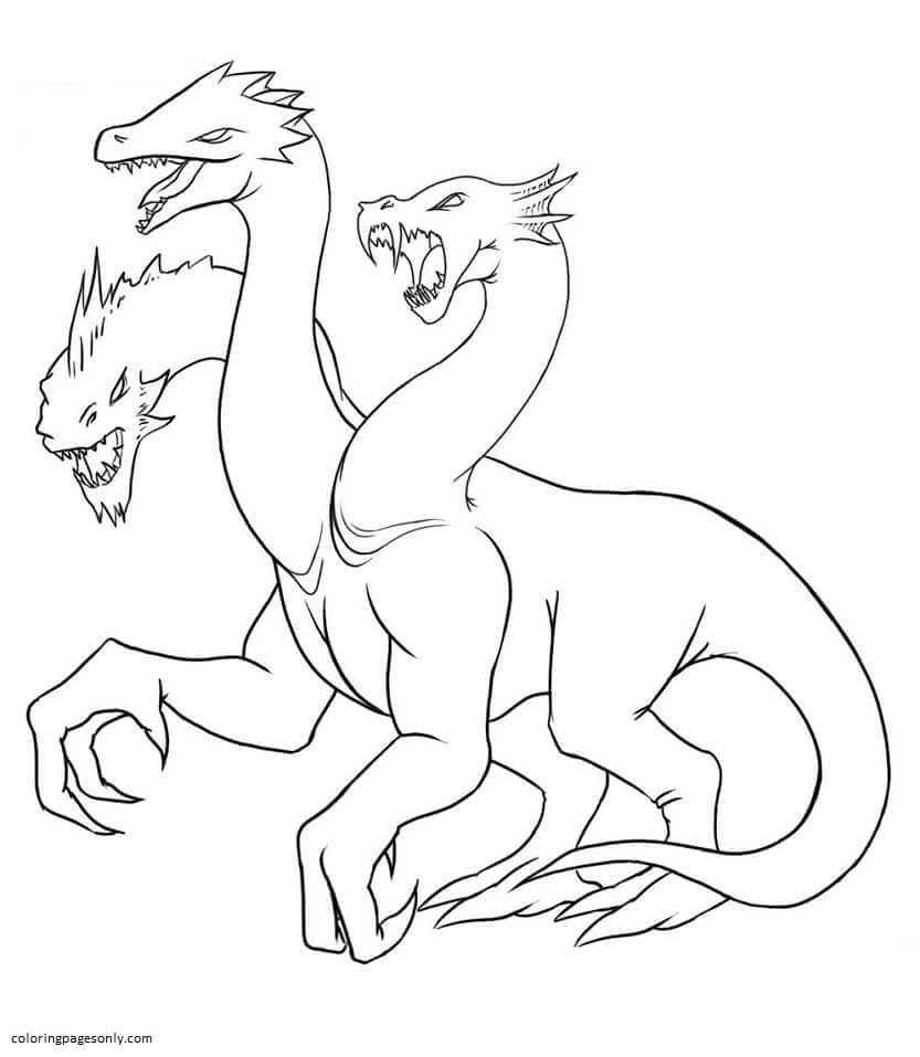 Dibujo de Hidra Normal para Colorear