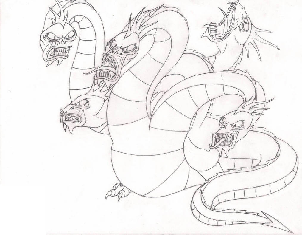 Dibujo de Hidra de Miedo para Colorear