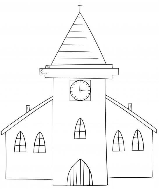 Dibujo de Dulce Iglesia para Colorear