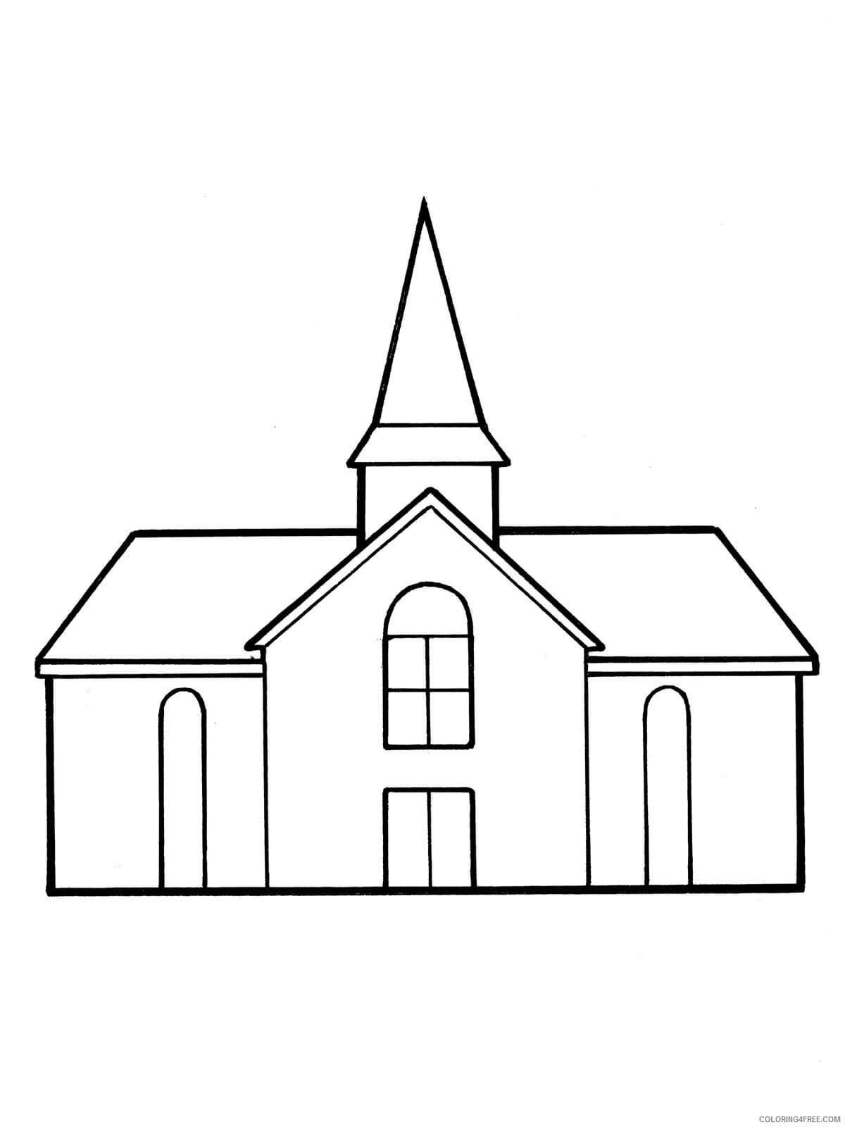 Dibujo de Iglesia Impresionante para Colorear