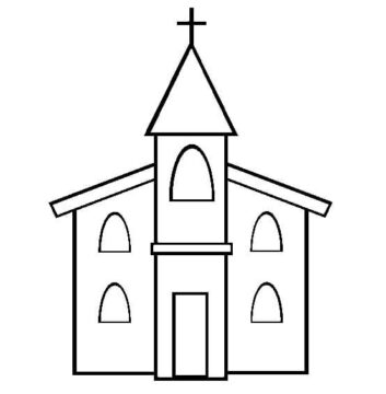 Dibujo de Iglesia Normal para Colorear