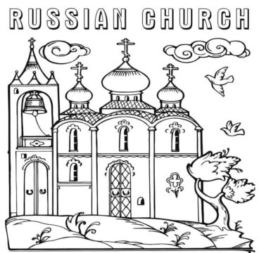 Dibujo de Iglesia Rusa para Colorear