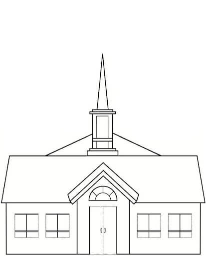 Dibujo de Robbygurl S Creations Mi Iglesia para Colorear