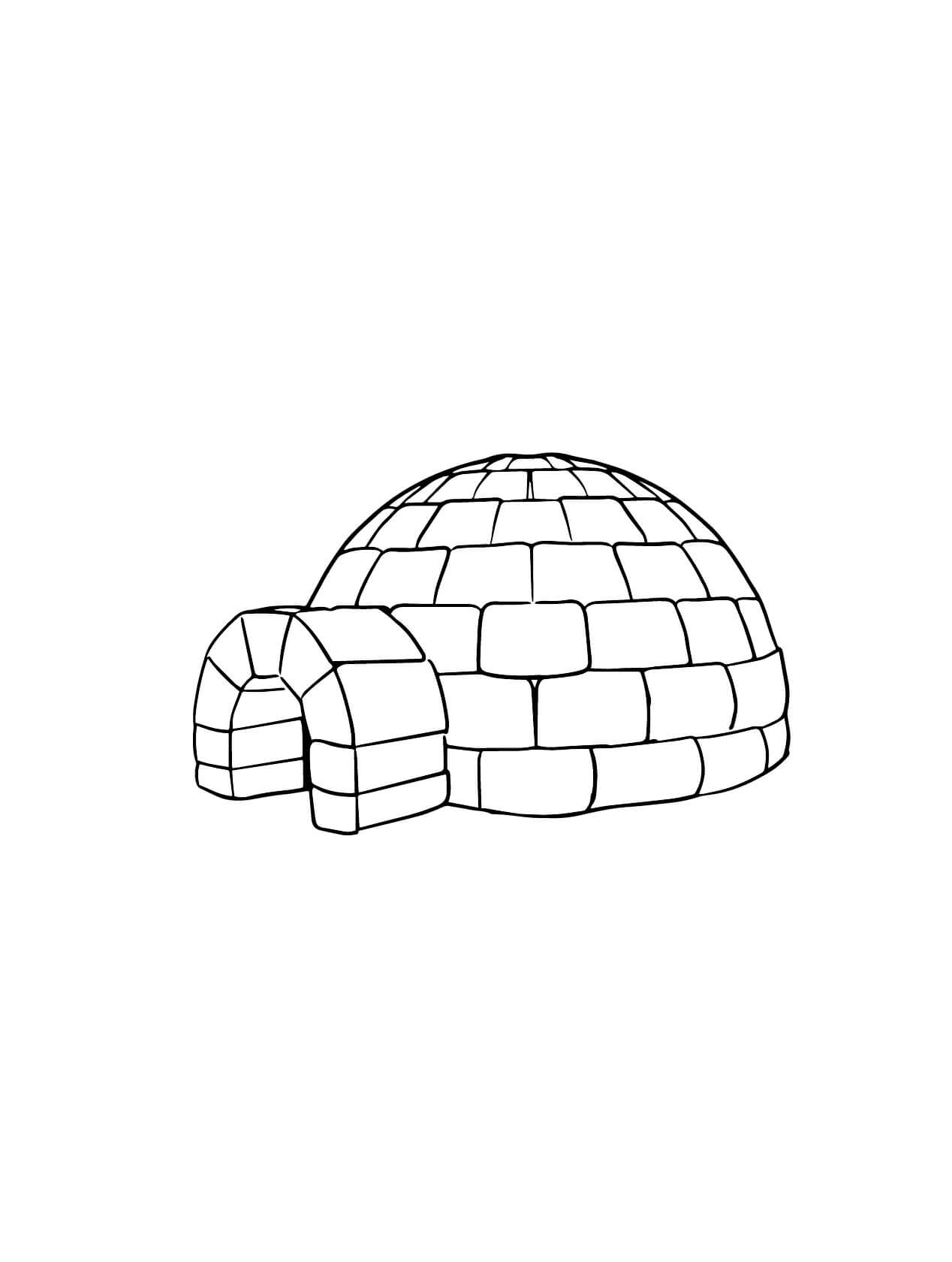 Dibujo de Buen Iglu para Colorear