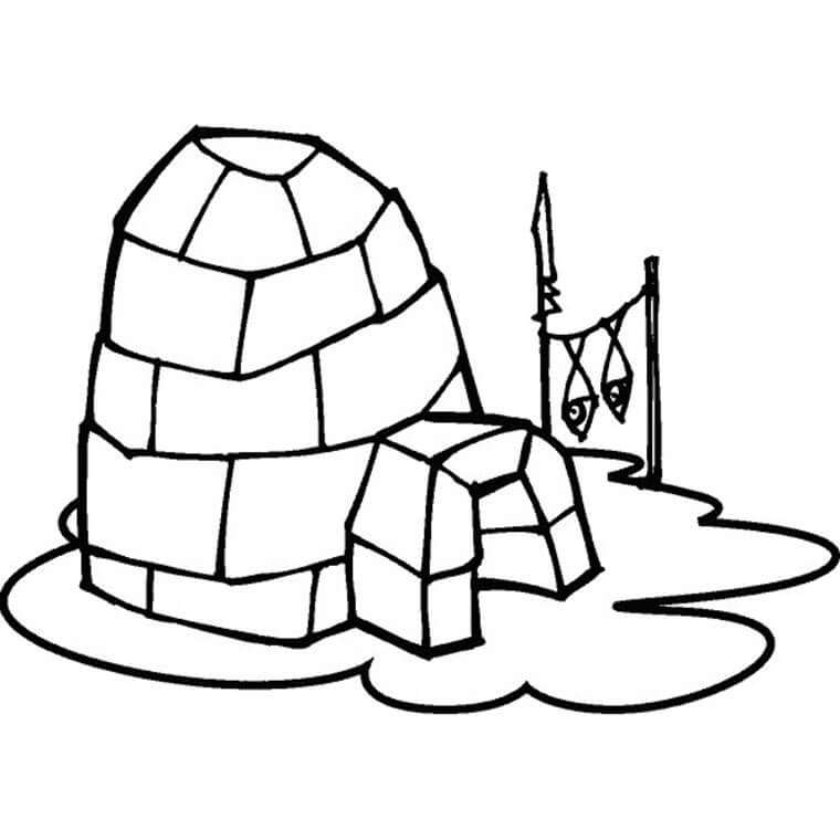 Dibujo de Iglu para Colorear