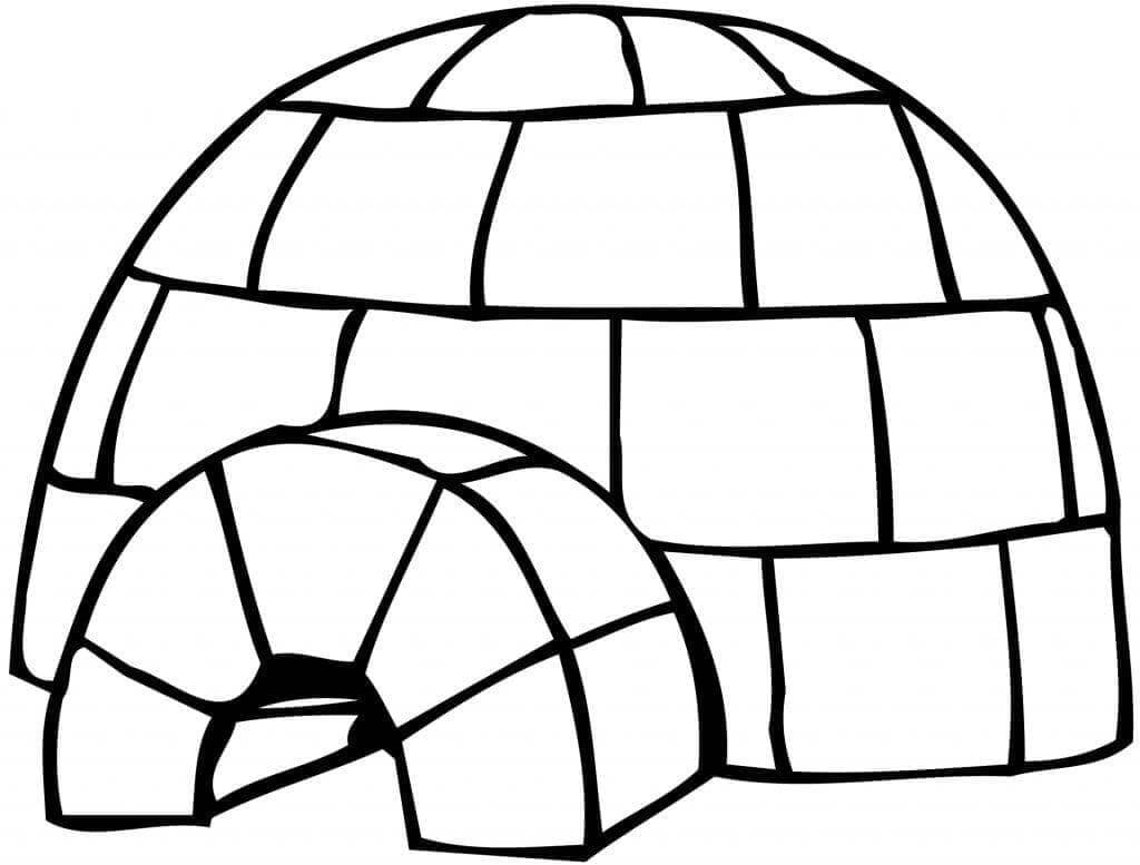 Dibujo de Iglu básico para Colorear