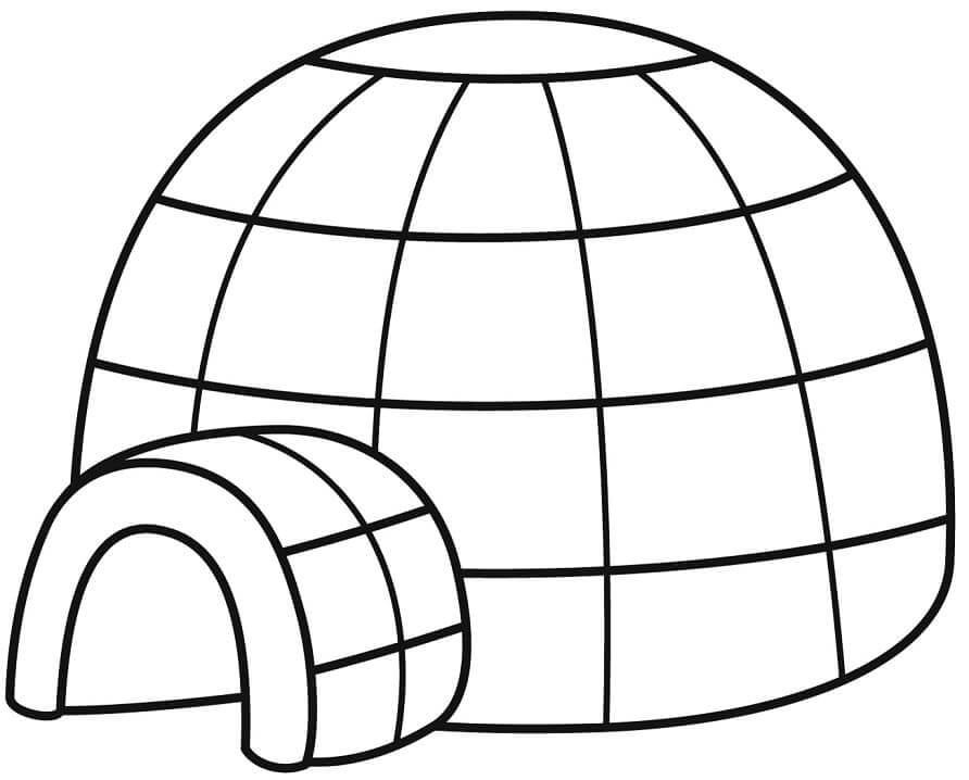 Dibujo de Iglu Normal para Colorear
