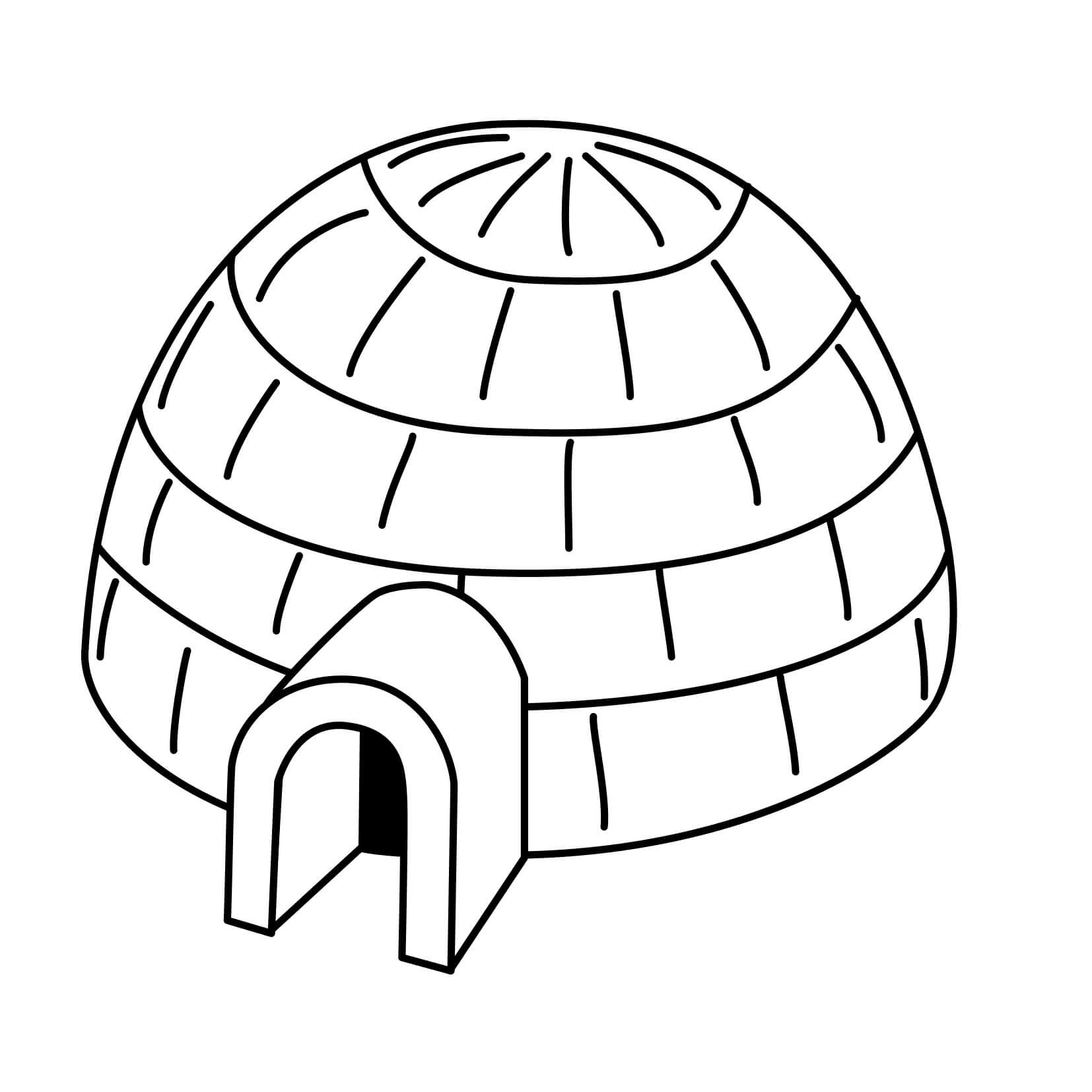 Dibujo de Iglu Perfecto para Colorear